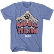 Powertown - Mad Dog Vachon Illustrated - Blue Short Sleeve Heather Adult T-Shirt