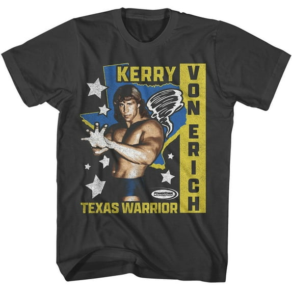 Powertown Wrestling Texas And Stars Black T-Shirt