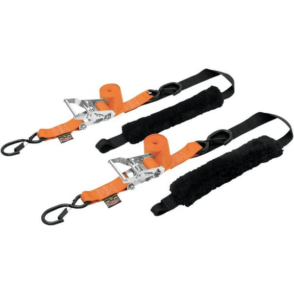 Powertye 1.5" Fat Strap Deluxe Tie Downs Orange (30692-S)