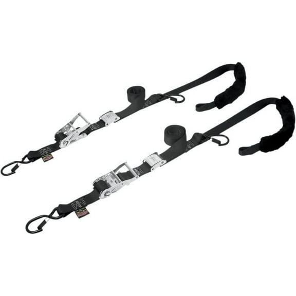Powertye 1.5" Ratchet/Cam Tie Down Straps Black (30722)
