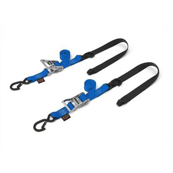 Powertye 30573-ST 1 1/2in. Fat Straps with Soft-Tye and Secure Hooks - Blue
