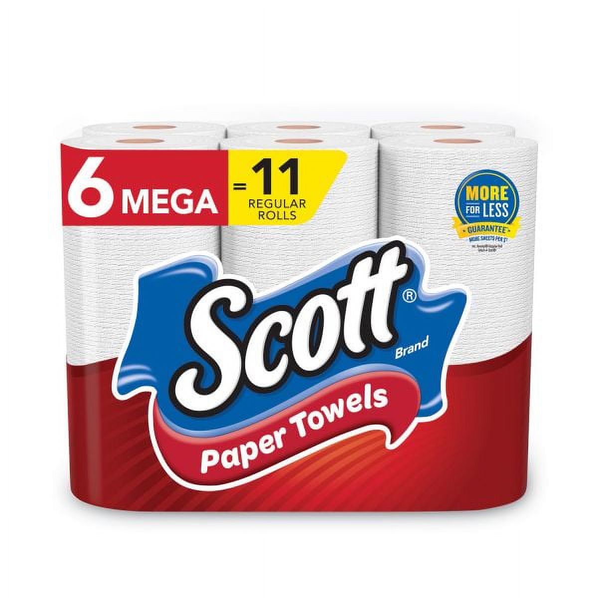 Powerware Scott ChooseaSize Mega Paper Towel Roll, 1Ply, White, 102