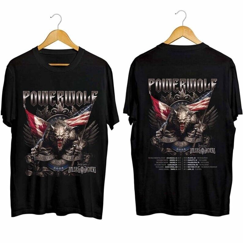 Powerwolf North America Tour 2025 Shirt, Powerwolf Band Fan Shirt