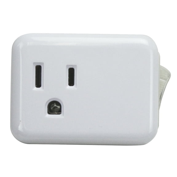 Powerzone ORES001 Outlet Tap Cube with On-Off Switch, Green