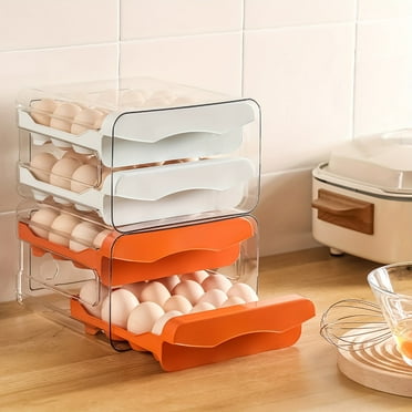 Powiller Egg Organize Refrigerator Accessories Orange Stackable