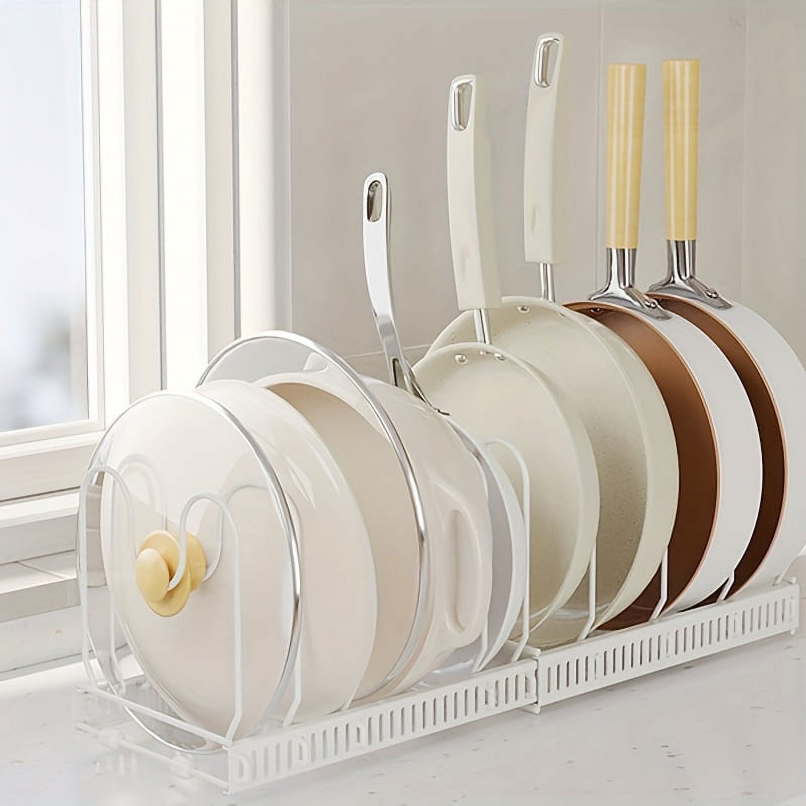 Powiller Expandable Pot and Pan Organizer for Pot Pan Rack for