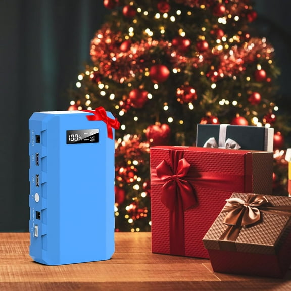 Powkey 24000mAh AC Portable Power Station - Dark Blue for Outdoor Tent Camping, Home Backup Power