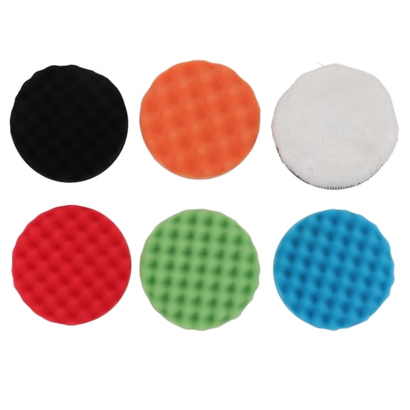 Powkky 7in Polishing Sponge Kit Large Size for Cars Trucks Wheels Spokes Washing Cleaning Dust Removal