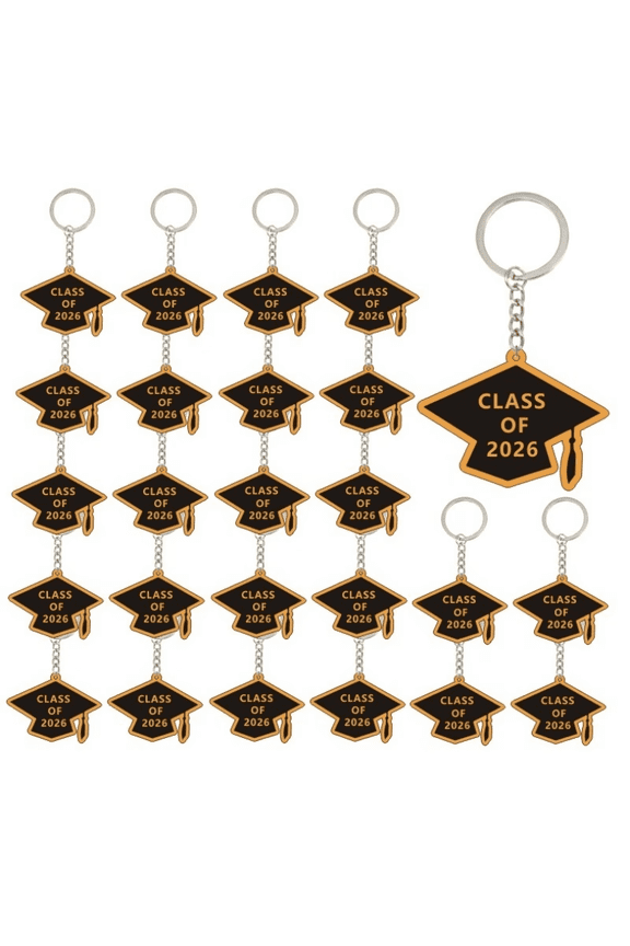 2026 Graduation Keychain Set, Grad Cap Key Rings for Graduation Party Favors, Senior Gifts and School Celebration