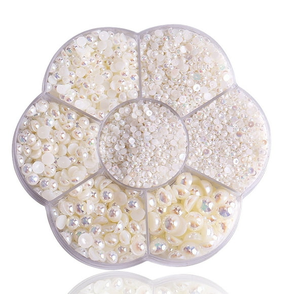 Powodzenia 5645 Half Pearls for Crafts, Flatback Pearls for DIY Accessory, Craft Pearls for Artists and Creative People
