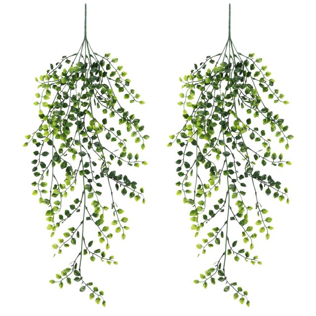 Powodzenia Pack of Artificial Hanging Plants, Faux Wall Décor, Fake