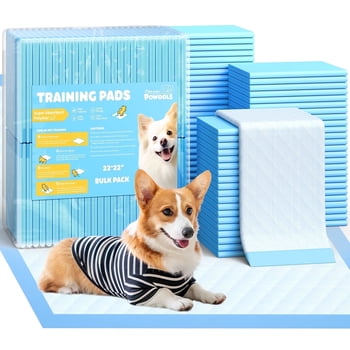 Powools Puppy Pads, 22" x 22" Large 6-Layer 150 Count Dog Wee Wee Pads with Powerful Absorbency, 150 Count
