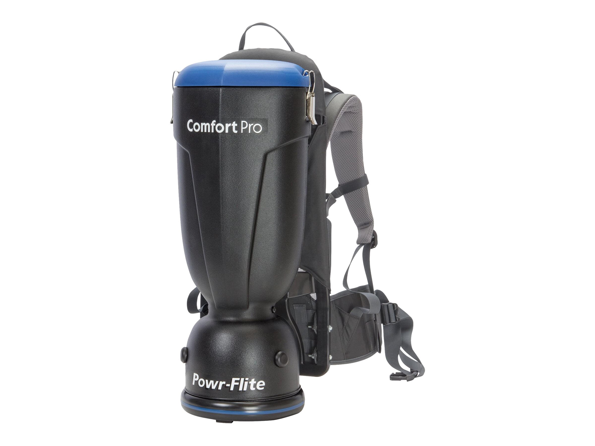 powr-flite bp10p comfort pro premium backpack vacuum, 10 quart capacity