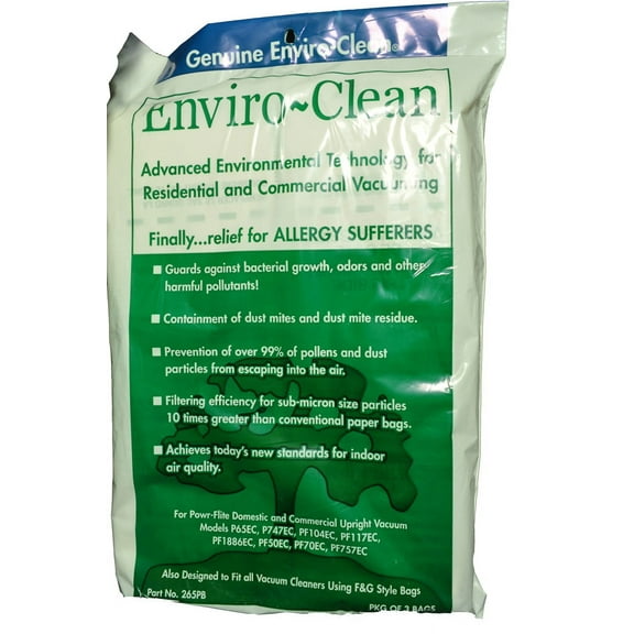 Powr-Flite Upright Vacuum Cleaner Style F&G Bags