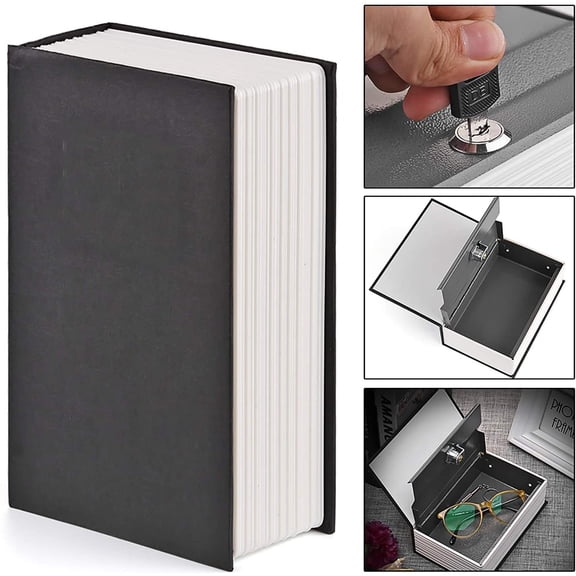 Powstro Piggy Bank Counting Coin Bank Creative Money Saving Box Jar Diversion Book Safe with Lock Safe Box Money Lock Box Coins Saving Gift