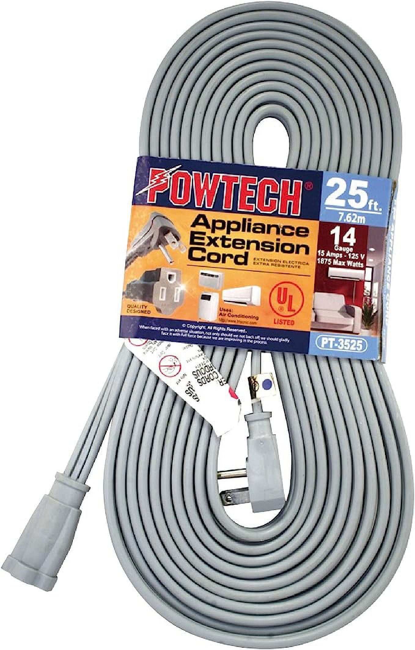 Powtech 14 Gauge 25 ft Heavy Duty Extension Cord