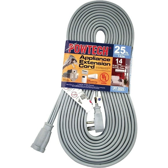 Powtech 14 Gauge 25 ft Heavy Duty Extension Cord