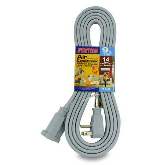Powtech 9 Feet Air Conditioner and Appliance Extension Cord UL Listed