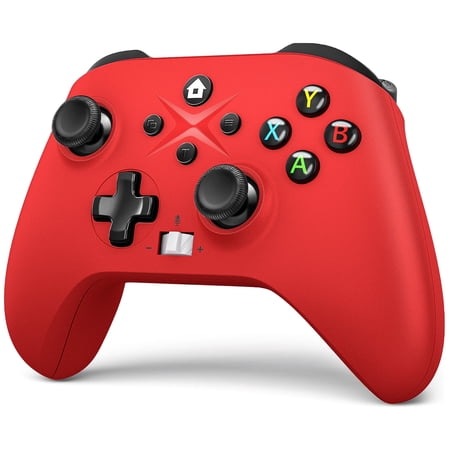 Powtree 1 Pack Wireless Controller for Xbox One, Xbox One X/S, Xbox Series X/S, Windows PC Gamepad with Audio Jack/Turbo/Macro/Motion Control & Dual Shock - Xbox One Controller (Red)