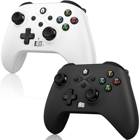 Powtree 2 Pack Wireless Xbox Controller for Xbox One, Support Turbo Function with Mapping Button, Compatible with Xbox One, Xbox One X/S, Xbox Series X/S, Windows PC (Black and White)