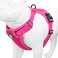 thumbnail image 1 of PoyPet Dog Harness Adjustable Soft Breathable Mesh Pet Harness No Pull Choke-Free Double Padded Vest for Small Medium and Large Dogs,Fuchsia XL, 1 of 8