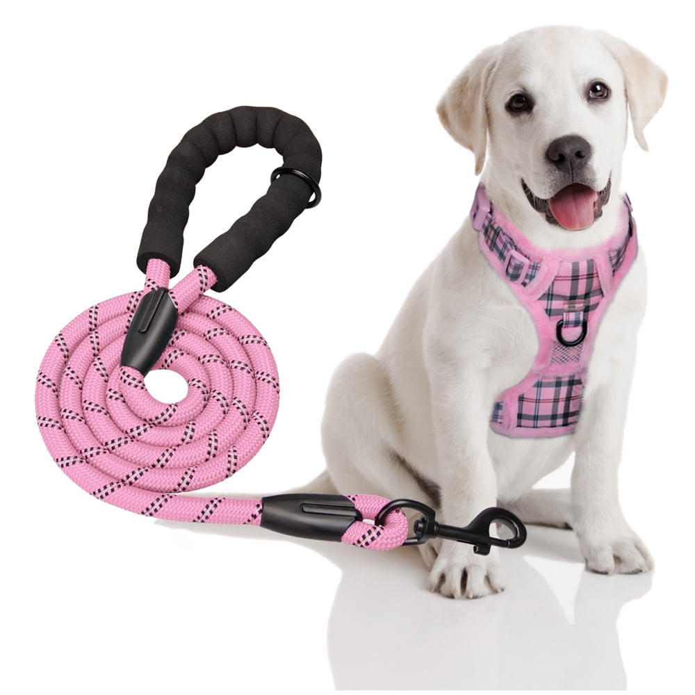 PoyPet Dog Harness and Leash Combo, Escape Proof No Pull Vest Harness, Reflective Adjustable Soft Padded Pet Harness with Handle for Small to Large Dogs