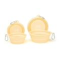 thumbnail image 1 of PoyPet Large Collapsible Dog Bowls, Portable Foldable Travel Water Bowl Food Dishes with Carabiner Clip for Traveling Camping Walking, 2 Pack（Yellow）, 1 of 8