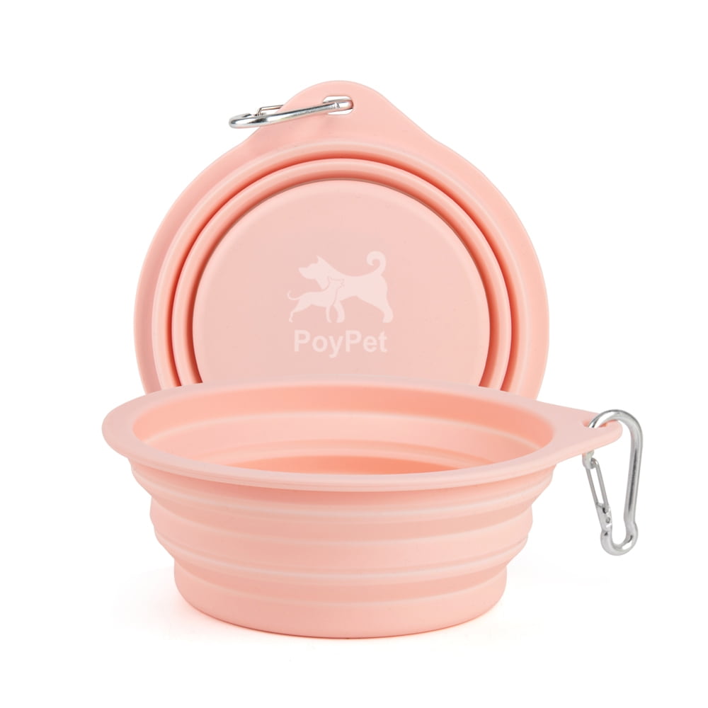 PoyPet Collapsible Dog Bowl 500mL, Portable Silicone Travel Pet
