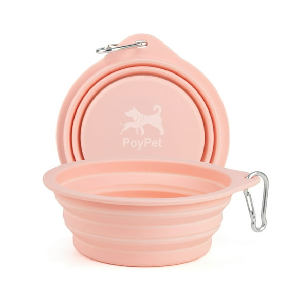 PoyPet Large Silicone Collapsible Dog Bowl 500 mL, Portable Water Bowl for Dogs Cats Pet Foldable Feeding Watering Dish for Traveling