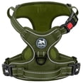 thumbnail image 1 of PoyPet Reflective Dog Harness No Pull Dog Vest Harness With Handle,No Choke Adjustable Soft Padded Pet Vest for Small to Large Dogs,Green M, 1 of 9