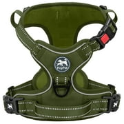 PoyPet Reflective Dog Harness No Pull Dog Vest Harness With Handle,No Choke Adjustable Soft Padded Pet Vest for Small to Large Dogs,Green M