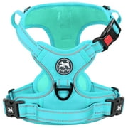 PoyPet Reflective Dog Harness No Pull Dog Vest Harness With Handle,No Choke Adjustable Soft Padded Pet Vest for Small to Large Dogs,Royal Blue,Mint Blue M