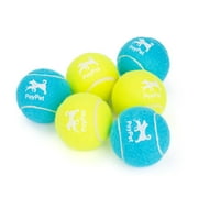 PoyPet Tennis Ball Dog Toys, Interactive Dog Chew Toy,Funny Outdoor Training Pet Ball for Small Medium Large Dog, 6Pack