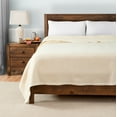 thumbnail image 1 of Poyet Motte Aubisque Heavyweight 100% Wool All Natural Blanket, Full/Queen Size, Natural, 1 of 9