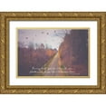 thumbnail image 1 of Poynter, Kelly 14x11 Gold Ornate Wood Framed with Double Matting Museum Art Print Titled - Fluttering Autumn Trees, 1 of 4