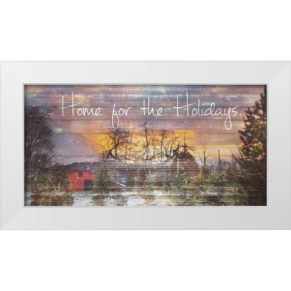 Poynter, Kelly 14x9 White Modern Wood Framed Museum Art Print Titled - Home for the Holidays