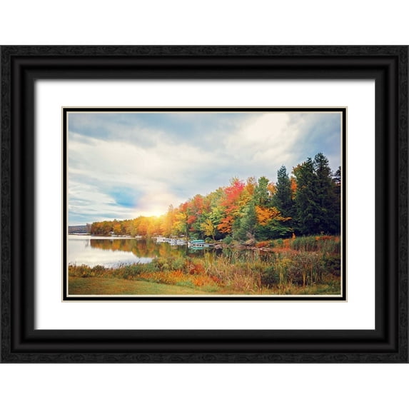Poynter, Kelly 18x13 Black Ornate Wood Framed with Double Matting Museum Art Print Titled - Great Autumn Day