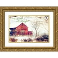 thumbnail image 1 of Poynter, Kelly 32x22 Gold Ornate Wood Framed with Double Matting Museum Art Print Titled - Calm and Bright Barn, 1 of 4
