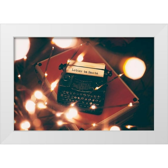 Poynter, Kelly 32x23 White Modern Wood Framed Museum Art Print Titled - Letter to Santa