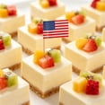 thumbnail image 1 of PoyoKee 100pcs Toothpick Flag 4th of July Decorations, Paper Mini Pick for Coffee Table Decor, Cupcake Patriotic Decorations for Independence Day, 1 of 6