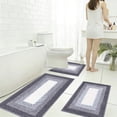 thumbnail image 1 of PoyoKee 3pcs Bathroom Rugs, Soft Microfiber Bath Mat, Non-Slip Absorbent Bath Rugs with U Shape, Bathroom Mats Home Decor, 15"x47", Gray, 1 of 7