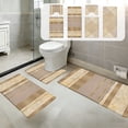 thumbnail image 1 of PoyoKee 3pcs Rubber Bathroom Rugs, Super Absorbent Bath Mat, Non-Slip Bathroom Rug for Shower Room, Bath Mats Home Decor, 15"x47", Gold, 1 of 7