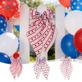 thumbnail image 1 of PoyoKee Bow 4th of July Decorations, Red White Blue Star Mesh Ribbon Bows, Patriotic Decorations for Birthday Party Independence Day Memorial Day, 1pc, 1 of 6