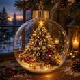 thumbnail image 1 of PoyoKee Christmas Decorations, Clear Acrylic Fillable Tree Balls, Hanging Christmas Ball Ornaments for Xmas Tree Home Holiday Wedding Party Decor, 1 of 8