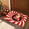 thumbnail image 1 of PoyoKee Christmas Decorations, Crystal Velvet 3D Santa Print Bathroom Rugs, Bath Mat for Entryway Porch Sink, Washable Rug for Household Indoor Xmas Decor, 1 of 7