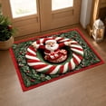 thumbnail image 1 of PoyoKee Christmas Decorations, Crystal Velvet 3D Santa Print Bathroom Rugs, Bath Mat for Entryway Porch Sink, Washable Rug for Household Indoor Xmas Decor, 1 of 7