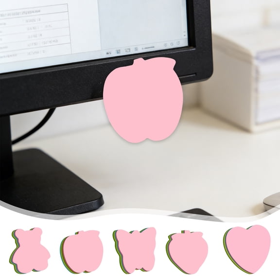 PoyoKee Cute Sticky Notes, 100 Sheets Heart Shaped Post It Notes, 4 Colors Adhesive Sticky Tabs for Office Classroom, Post Its Pads Office Supplies