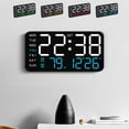 thumbnail image 1 of PoyoKee Digital Clock, Adjustable Nightlight Digital Alarm Clock with LED Display, Office Supplies with Date Temperature Display & 3 Battery Backup, 1 of 6