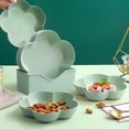 thumbnail image 1 of PoyoKee Dinnerware Sets, 5pcs Flower Snack Small Plates, Household Dish Set for Bones Spitting, Party Plates for Kitchen Essentials, Green, 1 of 6