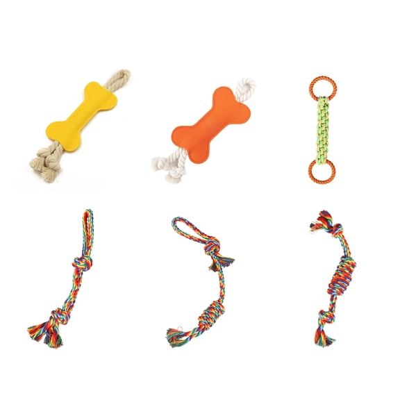 PoyoKee Dog Toys for Aggressive Chewers, Nonwoven Strip Puppy Toys to Keep Them Busy, Teeth Grinding Puppy Essentials for Oral Cleaning Tug, Red